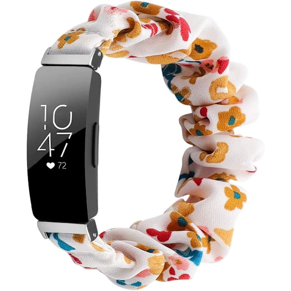 MEFEO Scrunchies yhteensopivat Fitbit Inspire 2 -rannekkeiden/Inspire Floral Butterfly -rannekkeiden kanssa Floral Butterfly Large