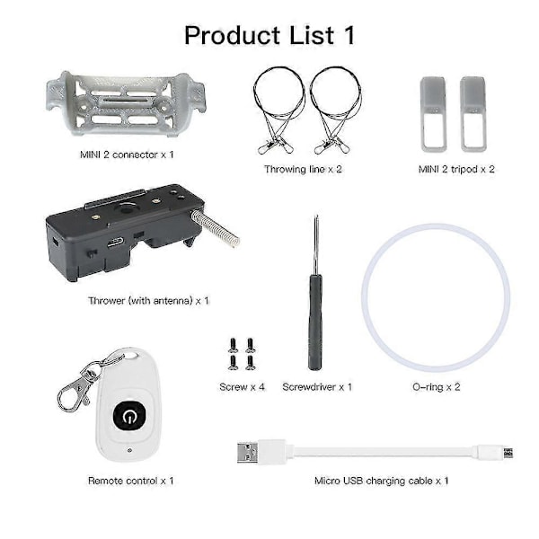 Airdrop-system til Dji Mavic Air 2 Mavic 2 Pro drone, fiskeagn, gave, redning, fjernstyret kaster til Dji Mini 2 tilbehør for dji mini