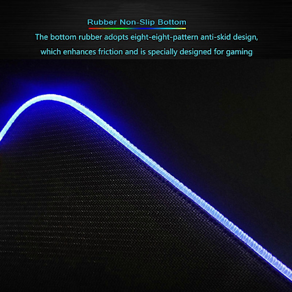 Datormusmatta RGB Matta Bakgrundsbelysning Tangentbordsöverdrag Bord Mause Gaming Musmatta