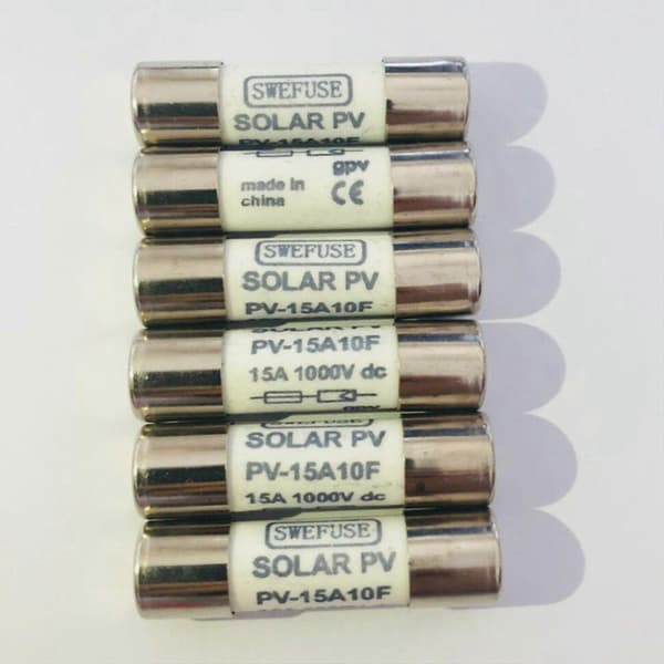 20 stk. 1000 VDC sikring solcelle PV eksplosionssikker sikring sølv - 20A Silver