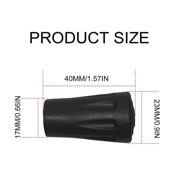 Tilbehør - Ikke specificeret - 12 gummispidser - 23 mm - 40 mm - Til stave til stavgang