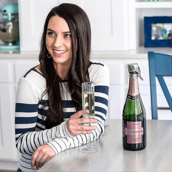 Professionelle propper til champagneflasker - 2 stk. patenteret vinforsegling Chrome
