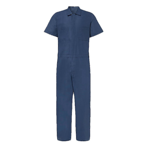 Miesten vetoketjullinen haalari, jossa kaulus ja yksivärinen jumpsuit - YuJia Blue L