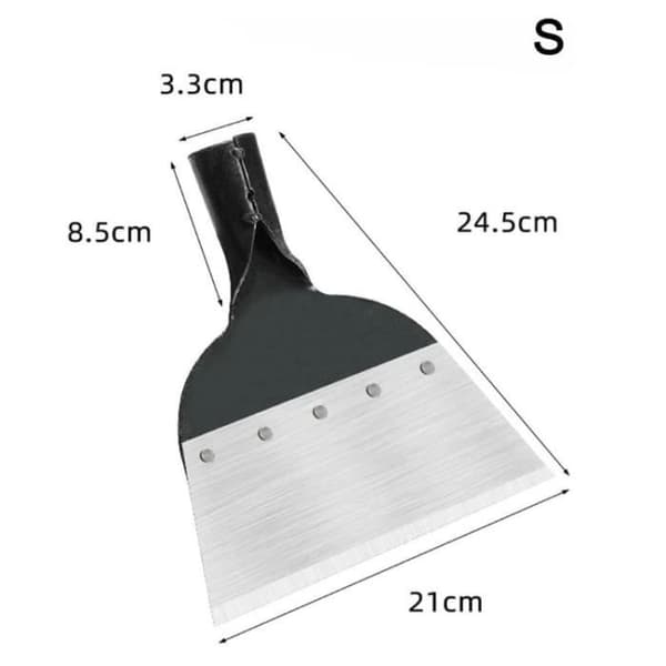 Hagerengjøringsspade - Multifunksjonell - Karbonstål - Hvit