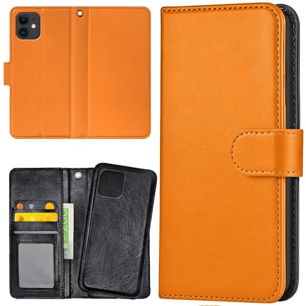 【jia】Kompatibel med iPhone 11 - Plånboksfodral Orange Orange orange