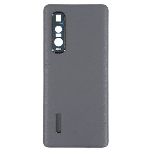 Batterilucka i lädermaterial för OPPO Find X2 Pro Black