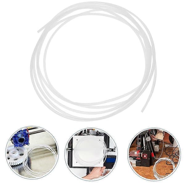 [KK] 3 stk. PTFE-rør til 3D-printer Fleksibelt PTFE-rør 3D-printerrør Professionelle printer PTFE-slanger 3D-printer PTFE-slangeudskiftning 100.00X0.40X0.40CM White
