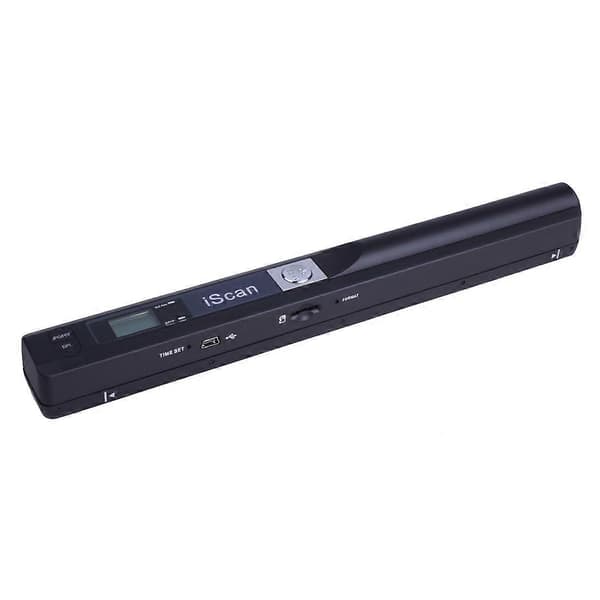 [KK] iScan01 Mobil Håndholdt Dokumentscanner med LED-display, A4 Contact Image Sensor Black