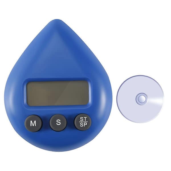 Digitalt baderomsklokke vanntett dusjklokke timer Blue