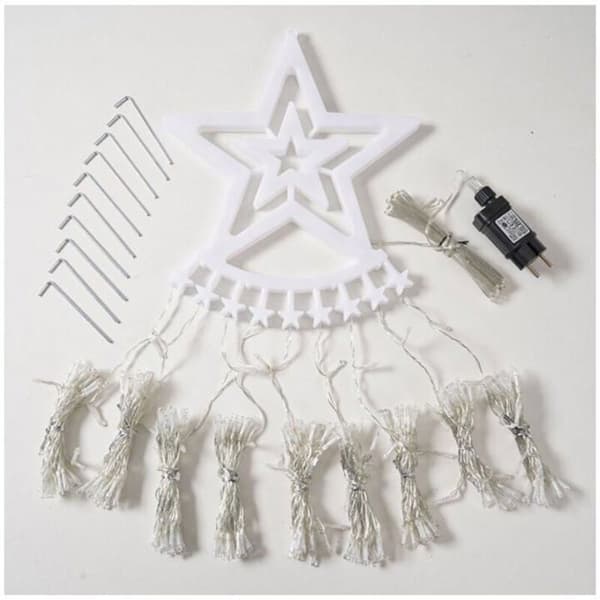 350 LED utomhusljusslinga, julgransdesign, kallvit A++