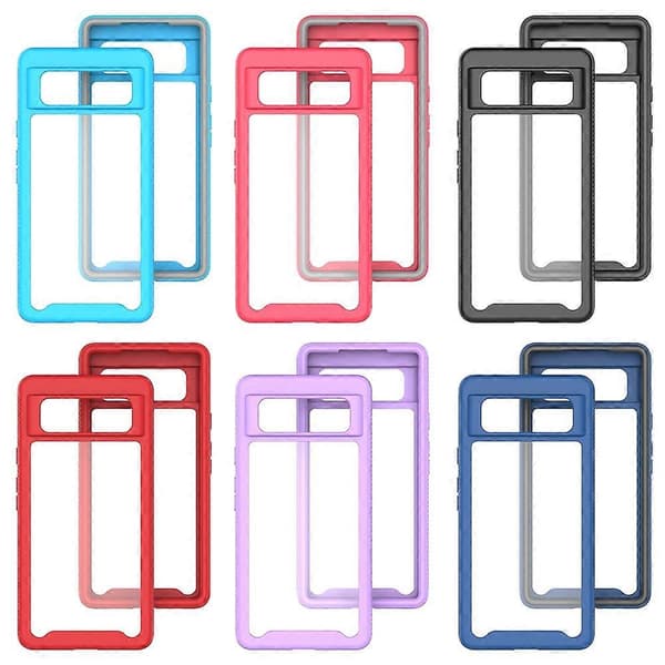 Til Google Pixel 6 Starry Sky Solid Color Series Stødsikkert PC + TPU Cover Black