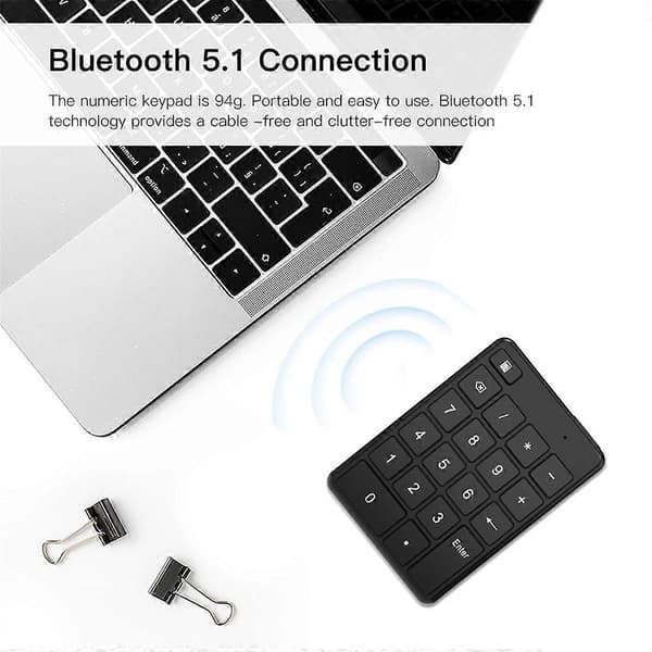 19 Näppäimen Universaali Bluetooth Langaton Numeronäppäimistö PC:lle