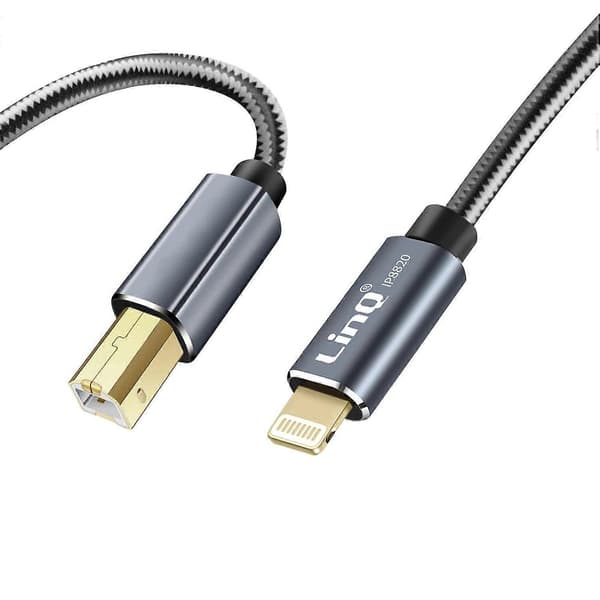 Printerkabel iPad og iPhone USB-B Flettet Nylon 1,5m