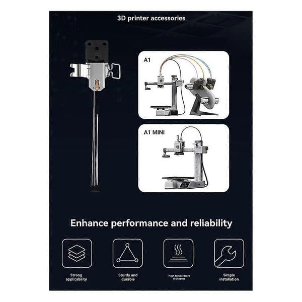 Til Bambu Lab A1/A1 Mini 3D-printer Hotend Varmeenhed Hotend Varmekomponenter