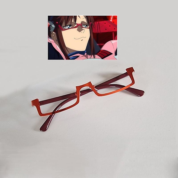 Makinami Mari Illustrious Cosplay Glasses Without Lens Metal Frame Half Frame EVA Cosplay Prop