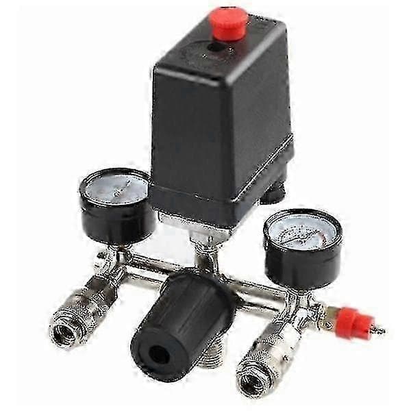 Trykregulator med trykmonitor til kompressor Trykmonitor med 2 display