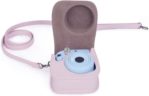 [KK] Case - For Instant Mini 12 Camera, with Pocket and Adjustable Shoulder Strap (Blue)