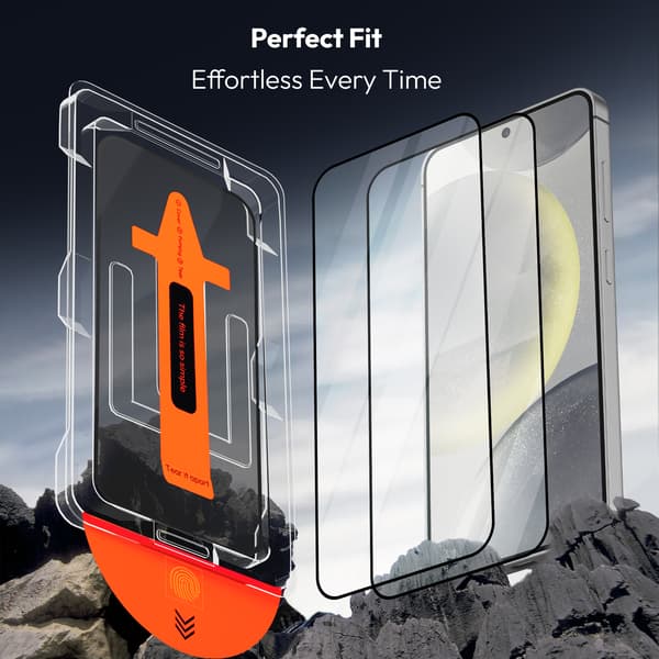 [KK]2-Pack Samsung S24 Screen Protector & 1-Pack Lens Protector - Tempered Glass | [Automatic Installation] - Bubble-Free Samsung S24