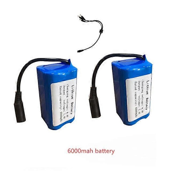 7.4V 12000mAh Batteri/Fjernkontroll/Beholder/Propell/Motor for D116 D16B D16 Fjernstyrt Fiskeagnbåt Reservedeler D16B 2 6000MAH Battery
