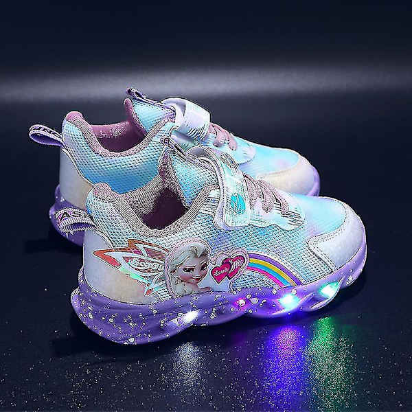 Børne LED Lysende Sko Sneakers Blinkende Børn Piger Lysende Træningssko Størrelse 22