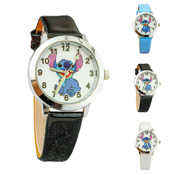 Lilo & Stitch Barnklocka Kvarts Klocka Barn Casual Cartoon Klockor Armbandsklocka Födelsedagspresenter White