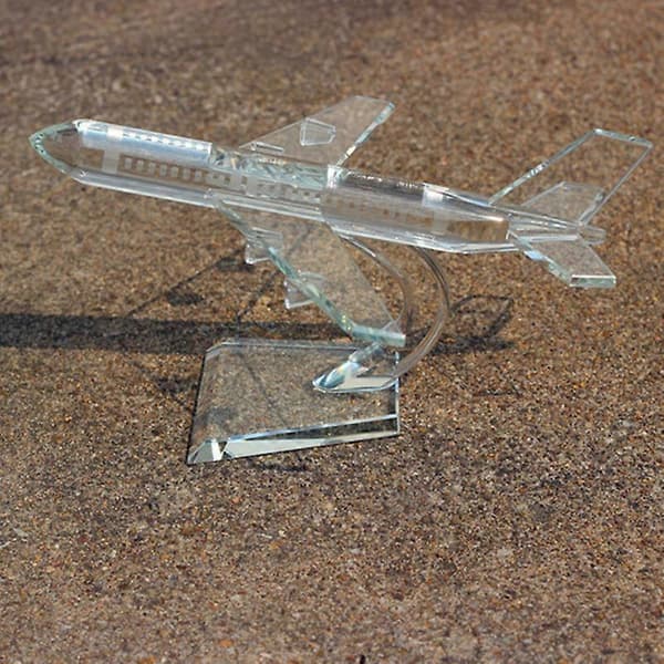 Flygplan Vacker Kristall Flygplansmodell Leksaker Flygplansmodell Hantverk Dekoration Present Display plane