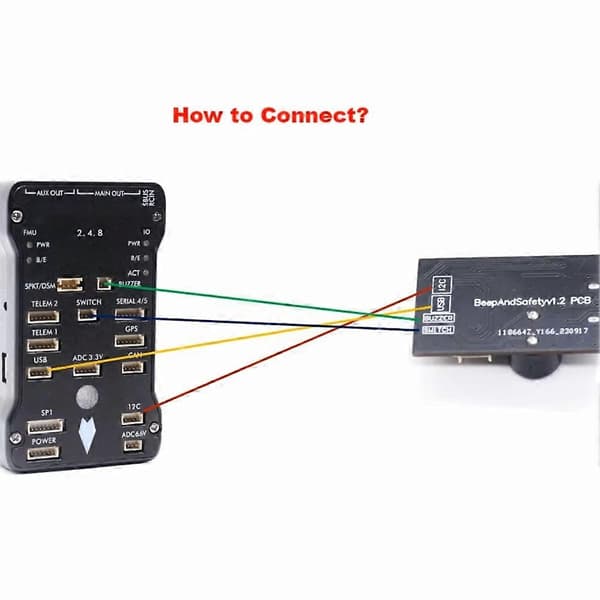 FPV RGB USB I2C BUZZER Sikkerhetsknappmodul for PIXHAWK PRO Ardupilot ArduCopter ArduPlane A