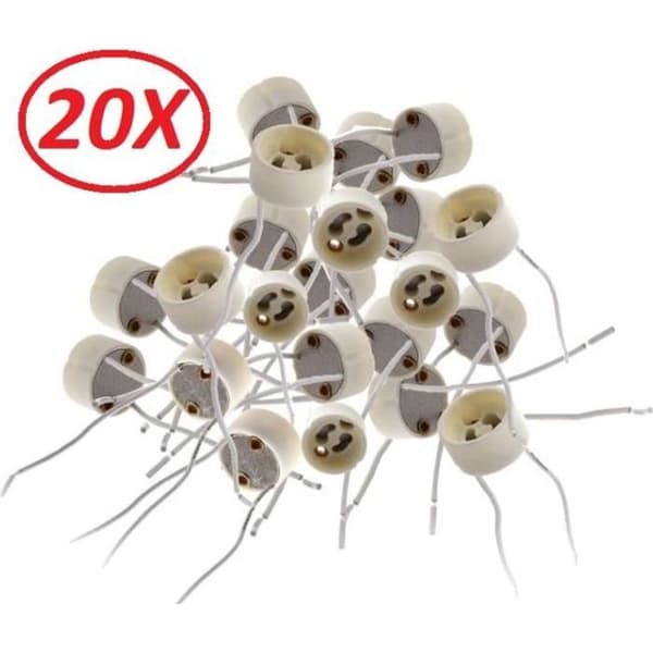 20-pack GU10-socklar för halogen- eller LED-lampor
