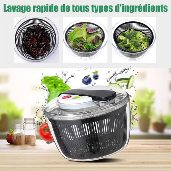 Salladsslunga - WELAN - 5L - Stor kapacitet - Transparent - Plast