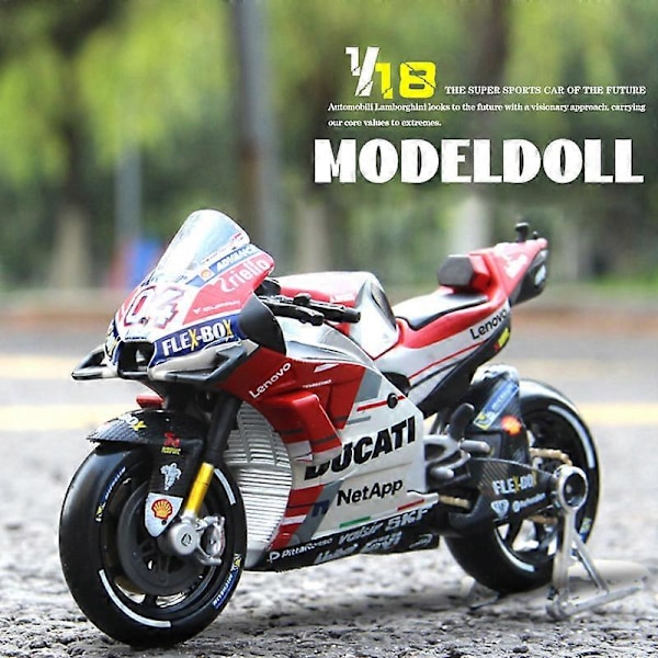 1/18 Ducati Desmosedici MotoGP 2018 Rossi 04# Moottoripyörämalli Leluauto Kokoelma Iskunvaimennin Maasto Autocycle Lelu Honda 93 with box
