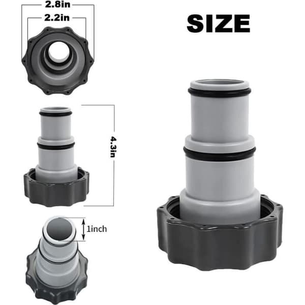 HPiano Intex Pooladapter A, 2 stk., Poolslangeadapter A, Adapter A til Intex Pool, Slangeadapter[113]