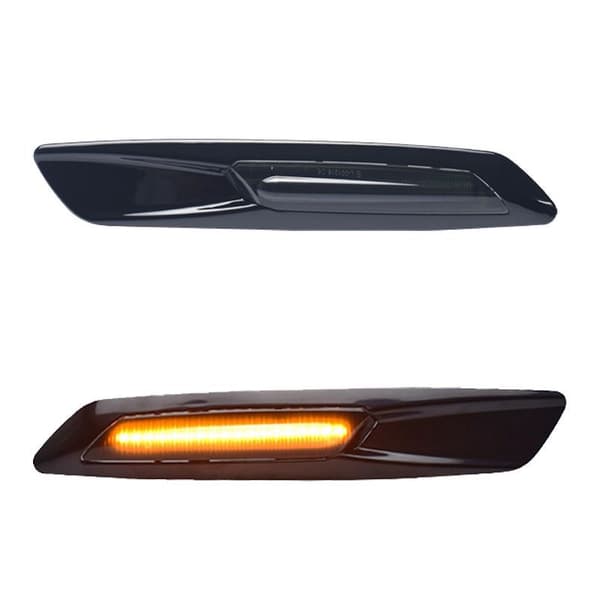 2 st blinkers LED bil dynamisk sidomarkeringslampa för E60 E61 E81 E82 E black