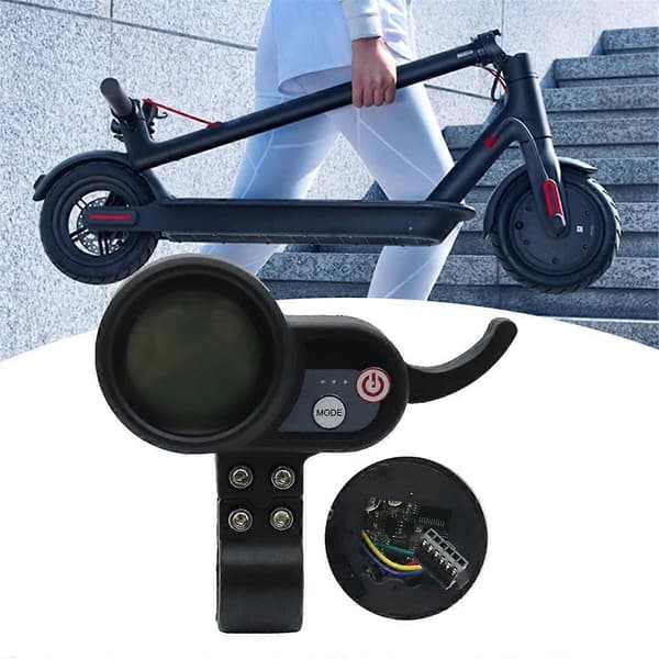 36V-60V LCD-display Dashboard E-scooter E-cykelmätare Elektrisk skoteracceleratortillbehör för JP Black