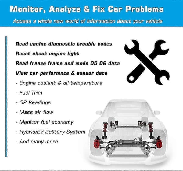 Veepeak Mini Bluetooth Obd Ii Scanner Adapter Bil Eobd Diagnostisk Værktøj Tjek