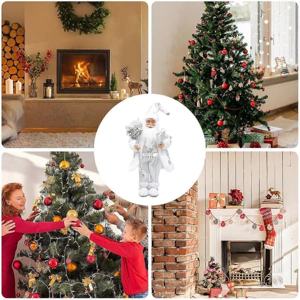 Stående julemandsfigur julepejsdekorationer