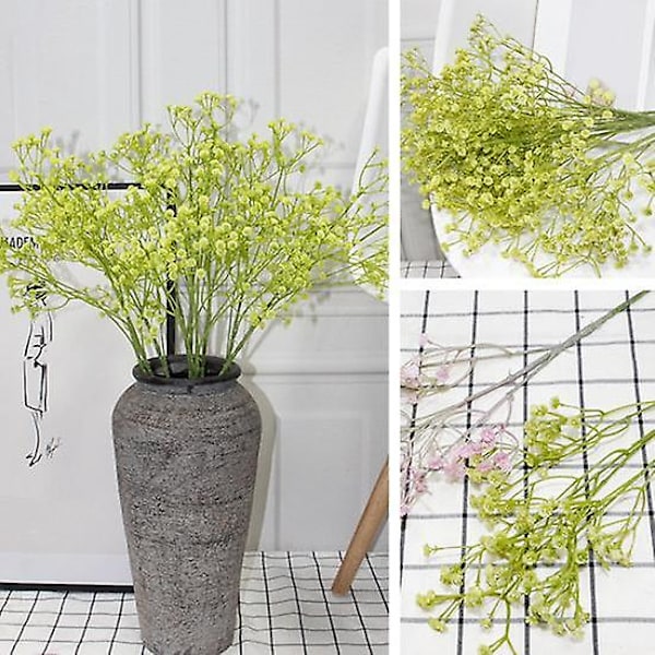 Kunstig Blomst Real Touch Levende Plastik Kunstig Realistisk Brudeslør Blomsterbuketter blue