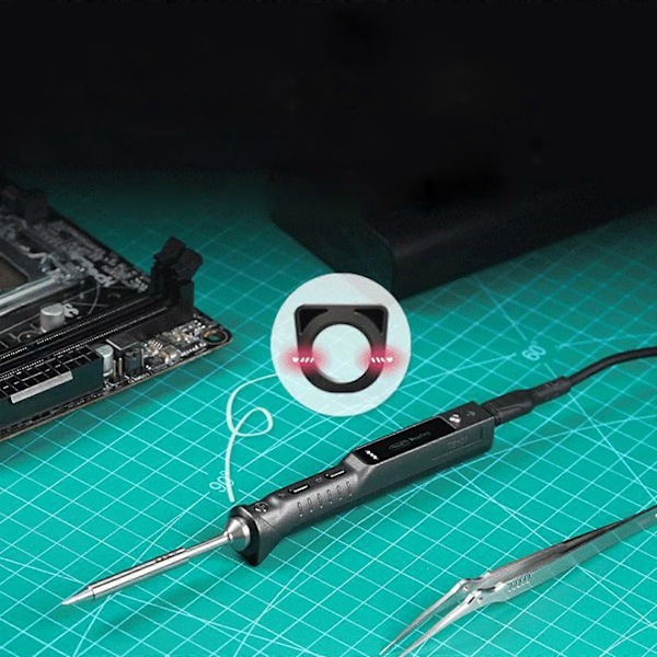 TS101 90W Loddebolt Elektrisk Loddebolt m/ESD Jordingsklemme USB-kabel+TQF js C TS101-B2