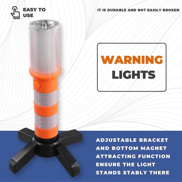 2 stk. LED Nødvej Flash Flare Vejside Beacon Sikkerheds Strobe Advarsel