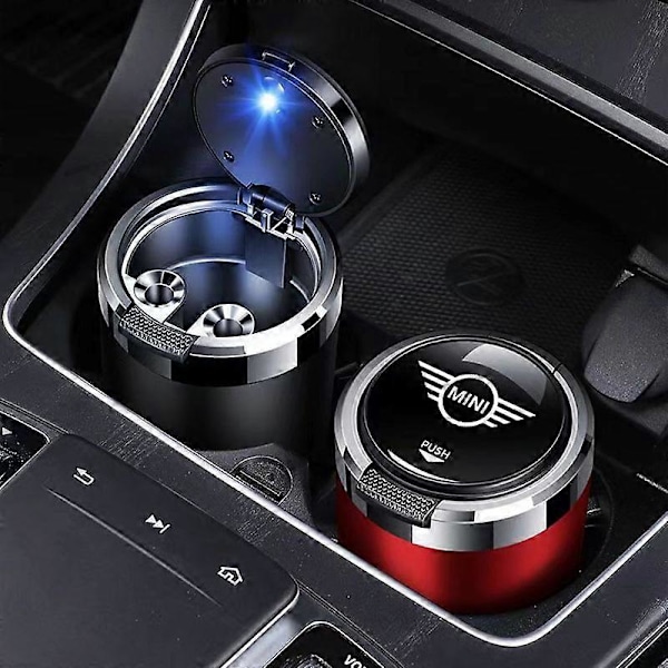 Askebeger egnet for Mini Cooper Countryman WORKS R55 R56 R60 F54 F55 F56 - En-nøkkel åpning, multifunksjonell bilaskebeger, interiørdeler Blue