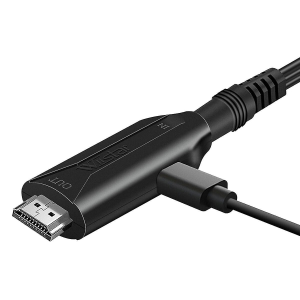 För Wii till HDMI-omvandlare med USB kabel för höghastighetsspelkonvertering