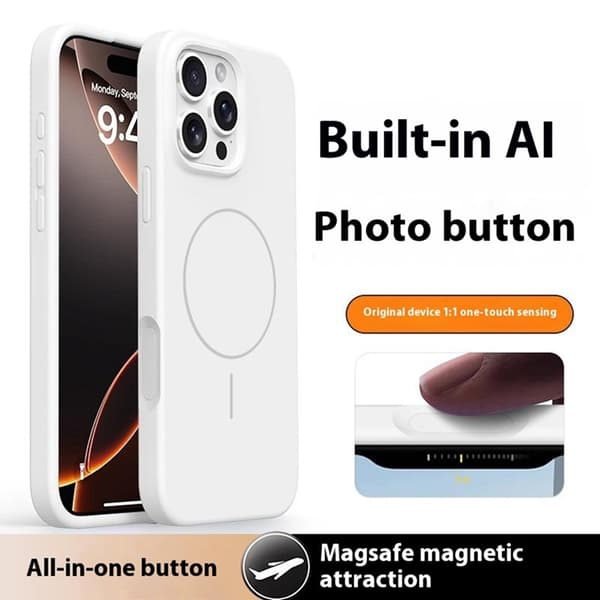 [KK]Mobile case for iPhone 16 Pro Max MagSafe Liquid Silicone Microfiber - White Vit 67