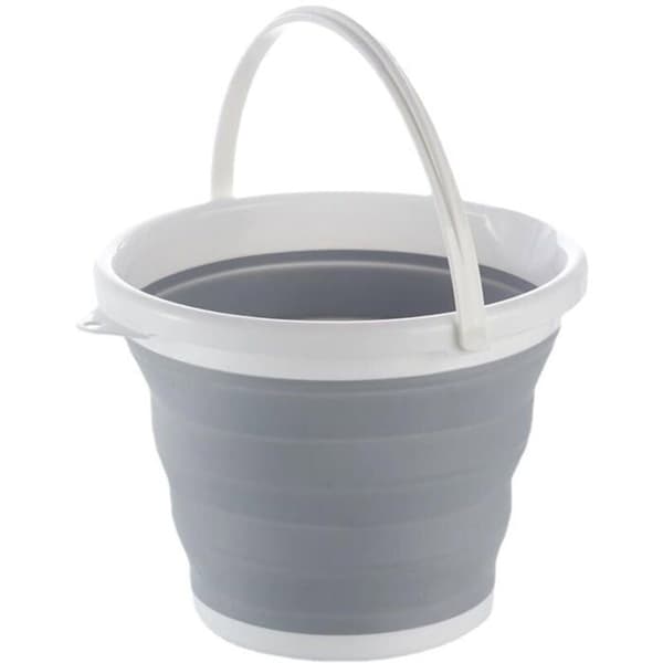 5 liters sammenleggbar bøtte, silikonplast, campingfiske