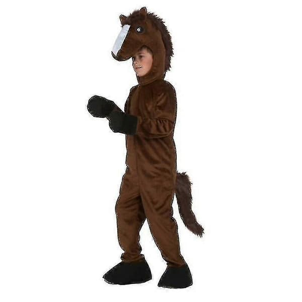 Barn Djur Brun Häst Kostym Cosplay Set M