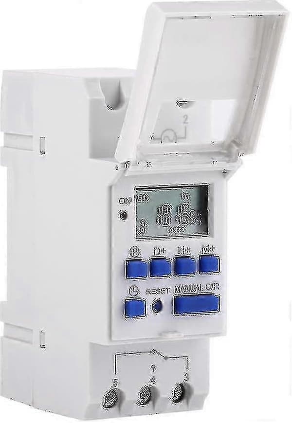 LCD Digital Timer Switch - Ugentlig Programmerbar Elektronisk Relæ til 220V