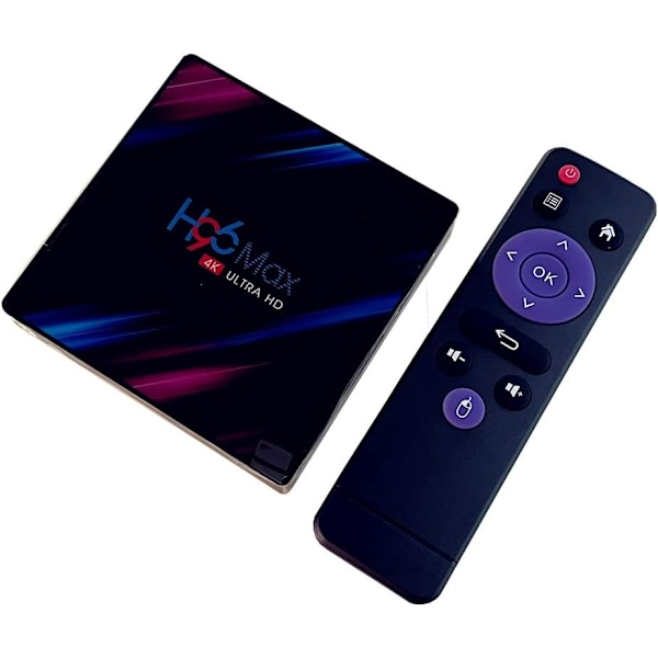 H96 Max Android 10.0 TV-boks 2GB RAM 16GB ROM, Penta-Core Mali-450, RK3318 Quad-Core 64bit Cortex-A53, H.265 Dekoding 2.4GHz/5GHz WiFi Smart TV-boks EU EU 4GB/32GB