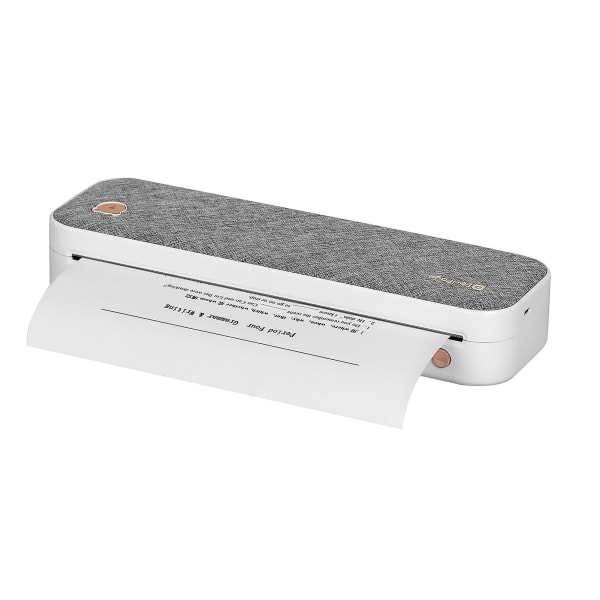 PeriPage A4-pappersskrivare Direkt thermal överföring trådlös skrivare Mobil 210 mm minimobil fotoskrivare USB BT-anslutning med 1 rulle thermal papper