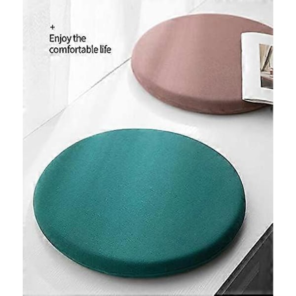 Sett med 2 sitteputer, runde stoltrekk i memory foam, runde sitteputer i bomull, sklisikre komfortable sitteputer for tatami hage off