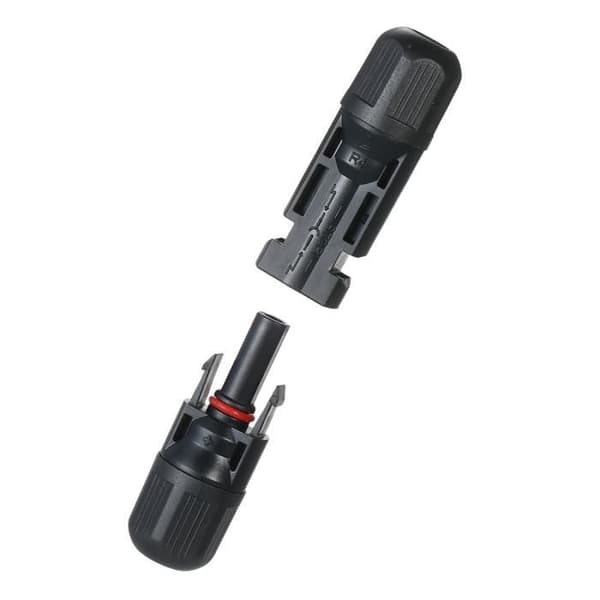 Kabelstik - MC4 - 10 par - Han/Hun - 63 A - Sort