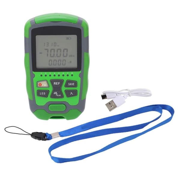 Fiberoptisk effektmätare -70 ~ +10dBm Digital Display Optisk Kabeltestare Testverktyg