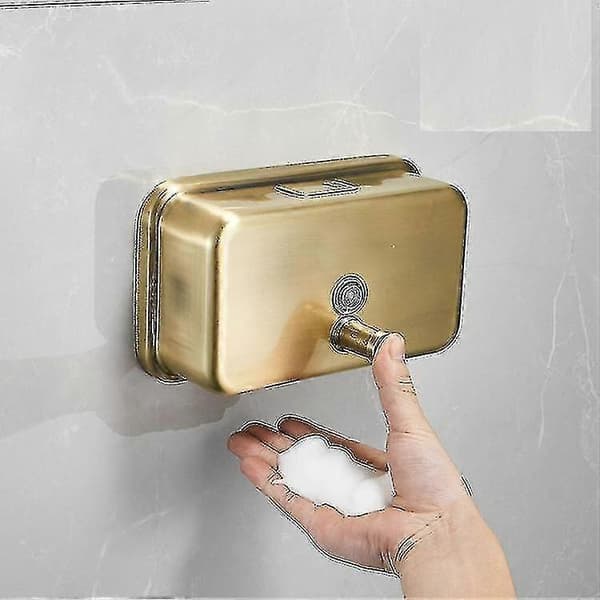 1200 ml såpedispenser veggmontert håndsåpedispenser i rustfritt stål - WK Bronze